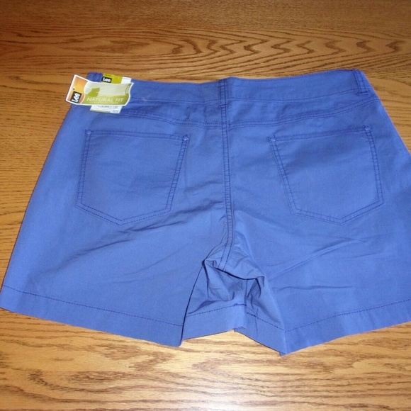 Lee Womens Tummy Control Blue Shorts 14 Med NWT - Picture 1 of 3